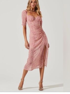 vinya poplin drop waist dress Vinya Drop Waist Midi Dress main image 0